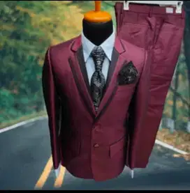 Jas pengantin warna maroon