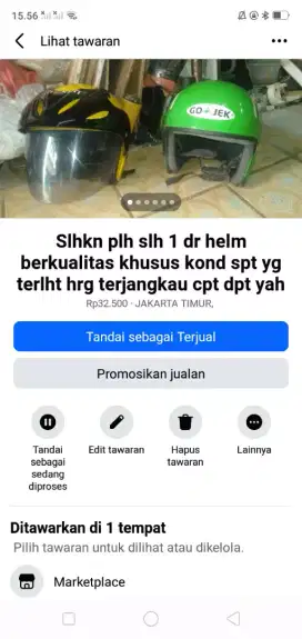 Slhkn plh slh 1 dr helm khusus berkualitas kond bgs hrg terjangkau deh