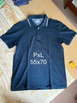 Kaos Polo Pria Zara Navy