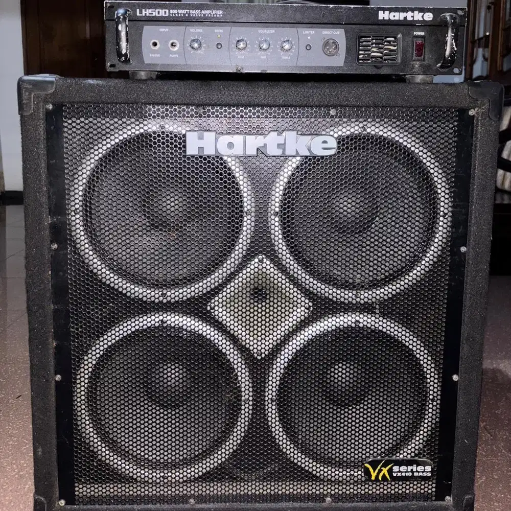Ampli Bass Hartke LH500 VX410 / Hartke LH500 + VX410 Original (nego)