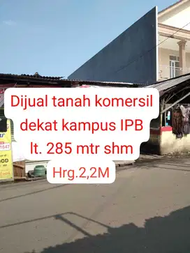 Dijual tanah strategis dekat kampus IPB Bogor