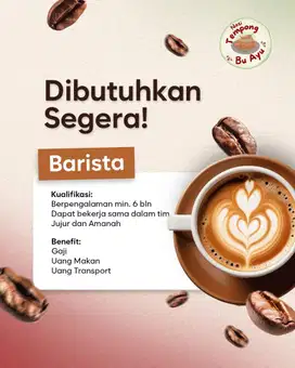 Lowongan kerja barista