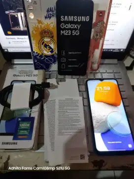 Samsung M23 5G Blue Ram 6+6/128GB Exs Resmi Fullsett Exs Pake