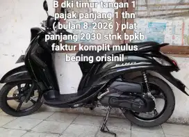 Yamaha Fino 2014 F1 cw asli hijau B dki timur tangan 1 pajak panjang