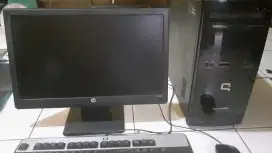1 paket cpu core i5 650 + LED 19 in hp tinggal pakai aja