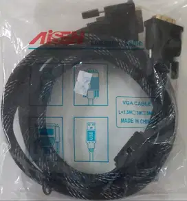 Kabel Braided Monitor Premium Gold Plated DVI PC Komputer 3 Meter
