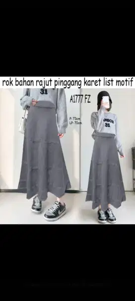 Bawahan rok wanita rajut