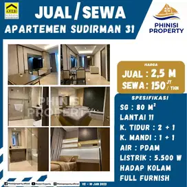 Apartemen 31 Sudirman Makassar Dijual/Sewa - Full Furnished, View Kol