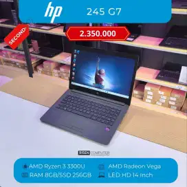 HP 245 G7 AMD RYZEN 3 3300U HD 14inch RAM 8GB SSD 256GB Notebook Seken