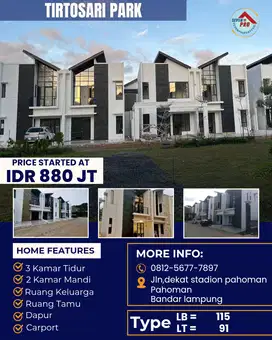 RUMAH DUA LANTAI DI TENGAH PUSAT KOTA BANDAR LAMPUNG