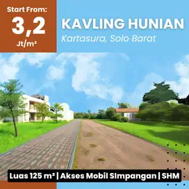 Area Kartasura: Tanah Strategis 2 menit RS Karima Utama, Luas 125, SHM