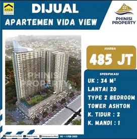 Dijual Apartemen Vida View Makassar - Lantai 20 Tower Ashton