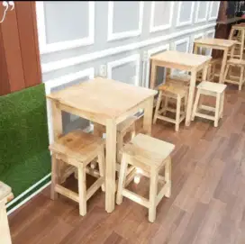 Tukang pembuat meja bangku cafe restoran warung
