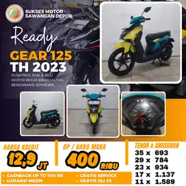 CASH KREDIT DP 400 YAMAHA GEAR 125 TH 2023 UNIT MULUS BERGARANSI