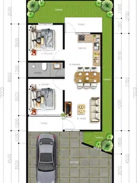 Jl. Gotakan Kulon Progo, Rumah Jogja Bali Style Dekat Polsek Panjatan