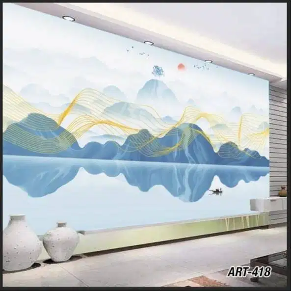 Wallpaper Dinding 3D Custom Desain Korden Gorden Vitrase