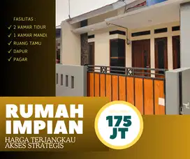 RUMAH IDEALIS 2 KAMAR AKSES STRATEGIS DEKAT JALAN UTAMA HANYA 175 JUTA