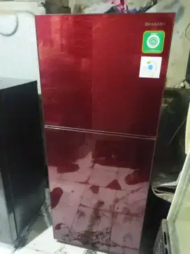 Jual bu kulkas 2 pintu normal dingin beku cepat merk SHARP