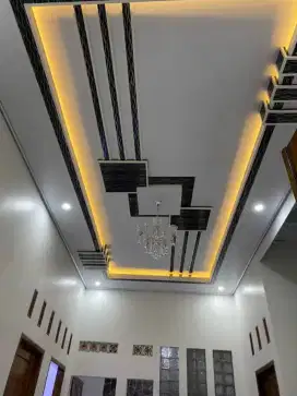 Plafon PVC Sedia bahan dan pemasangan