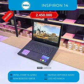 DELL INSPIRON 14 Core I5-4210U HD14 inch RAM 8GB SSD128GB Notebook