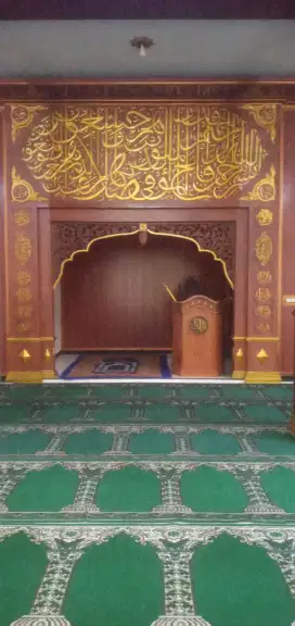 Mihrop masjid kayu jati