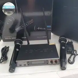 Mic Wireless Ashley Combo UHF Anti Feedback Koper Hardcase Karaoke