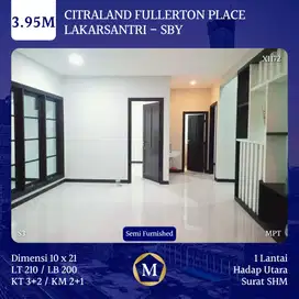 Rumah Citraland Fullerton Place Lakarsantri Surabaya Barat Strategis