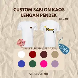 SIGMASTORE - Custom Kaos Lengan Pendek Printing DTF | Free Design