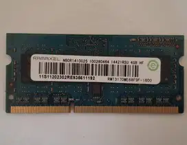 Memory RAM Ramaxel (Micron) Laptop Notebook Sodimm 4GB DDR3L 12800