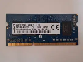 Memory RAM Kingston Hynix Laptop Notebook Sodimm 2GB DDR3L 12800