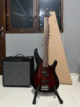 Bass Yamaha TRBX 174 dan Ampli Bass Ampeg Rocket Bass RB - 108