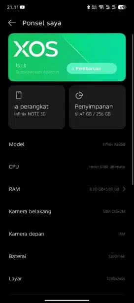 Infinix note 50 8/256
