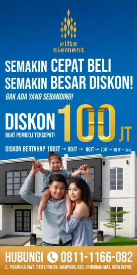 Dijual rumah 2 lantai ready stock  depok
