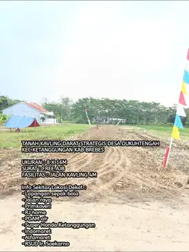 Tanah Kavling Darat Strategis & Jarang Ada Di Desa Dukuhtengah Brebes