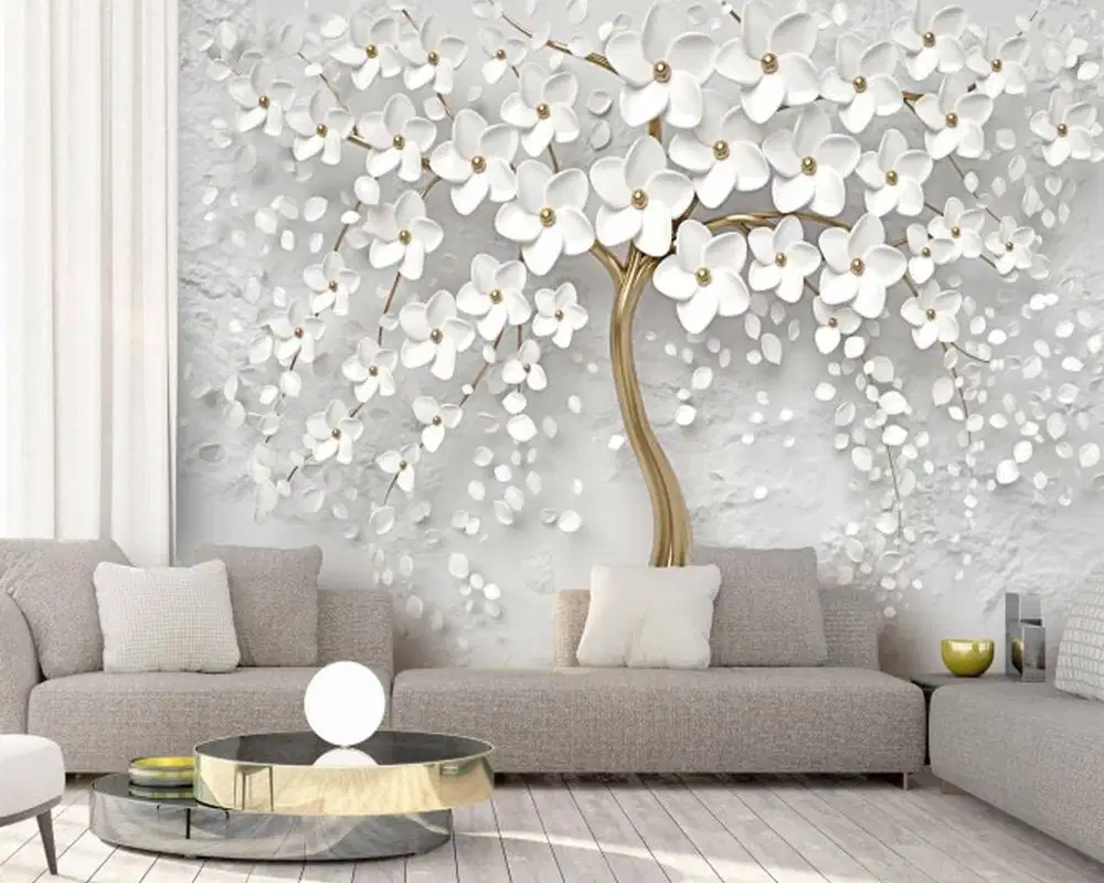 Wallpaper Dinding 3D Custom Desain Korden Gorden Vitrase