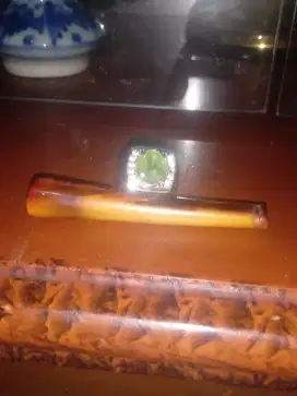 Cincin batu zamrud+pipa rokok