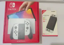Nintendo Switch OLED ga jadi pakai UnBoxing cuma pasang Tempered Glass