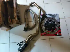 Knalpot x1 speed bekas dan cakram scarlet masih baru