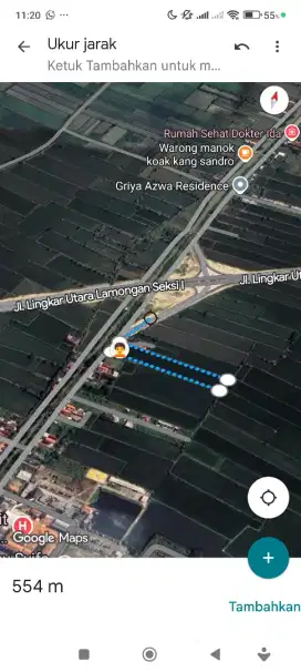 Tanah tambak lokasi strategis dekat dengan pusat kota