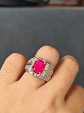 Natural Ruby Corundum 3.16crt H(a) Burma Memo CGL Ring Perak