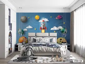 Wallpaper Dinding 3D Custom Desain Korden Gorden Vitrase