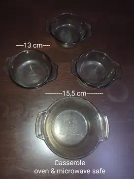 Mangkuk oven & microvave safe (Custard Cup & merk Casserole) = 11 pcs