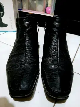 SEPATU PRIA BOOT PLAYBOY ORIGINAL BOOTS FORMAL KULIT ASLI ORI HITAM