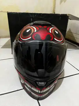 Jual Helm NJS ZX-1 Barong Full Face Black Doff