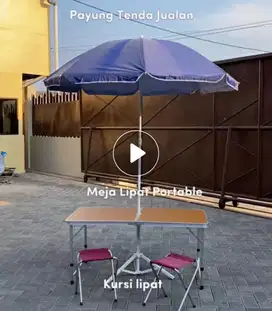 Meja+Payung Lipat Portable Jualan UMKM NEW, jual rugi