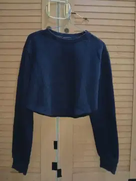 Baju crop wanita lengan panjang