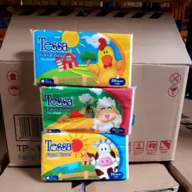 Grosir 1 Dus Tissue Facial Wajah 50 Sheets merek Tessa