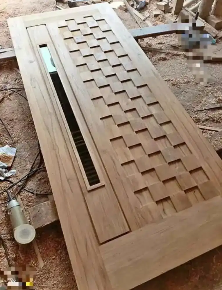 Pintu jati minimalis