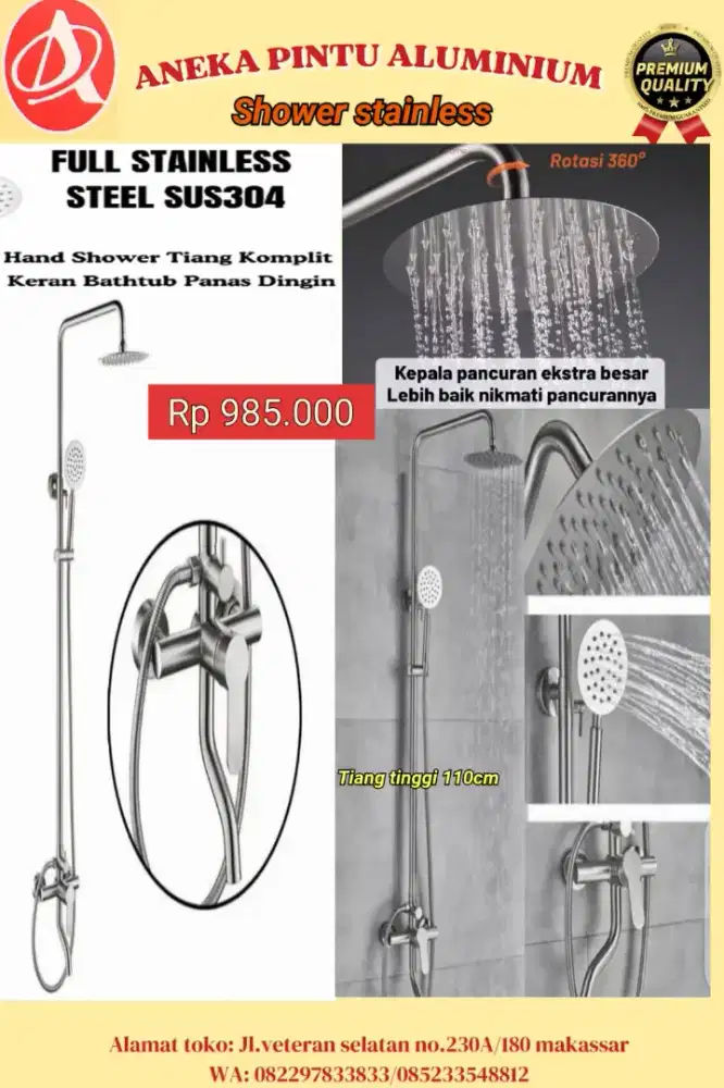 Shower Stainless 3 Pancuran
