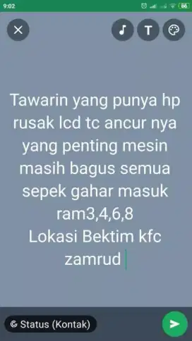 UTAMAKAN MEMBACA
NYARI HP RUSAK LCD ANCUR 
HP MATI JANGAN DI TAWARIN